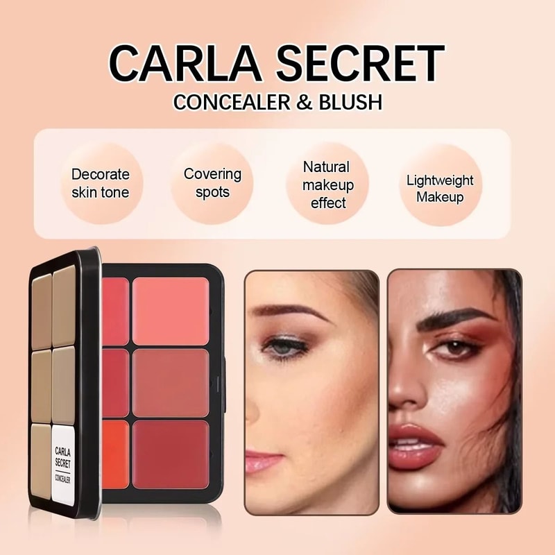 12 Color All In One Cream Contour Palette Concealer Blush Highlight 7