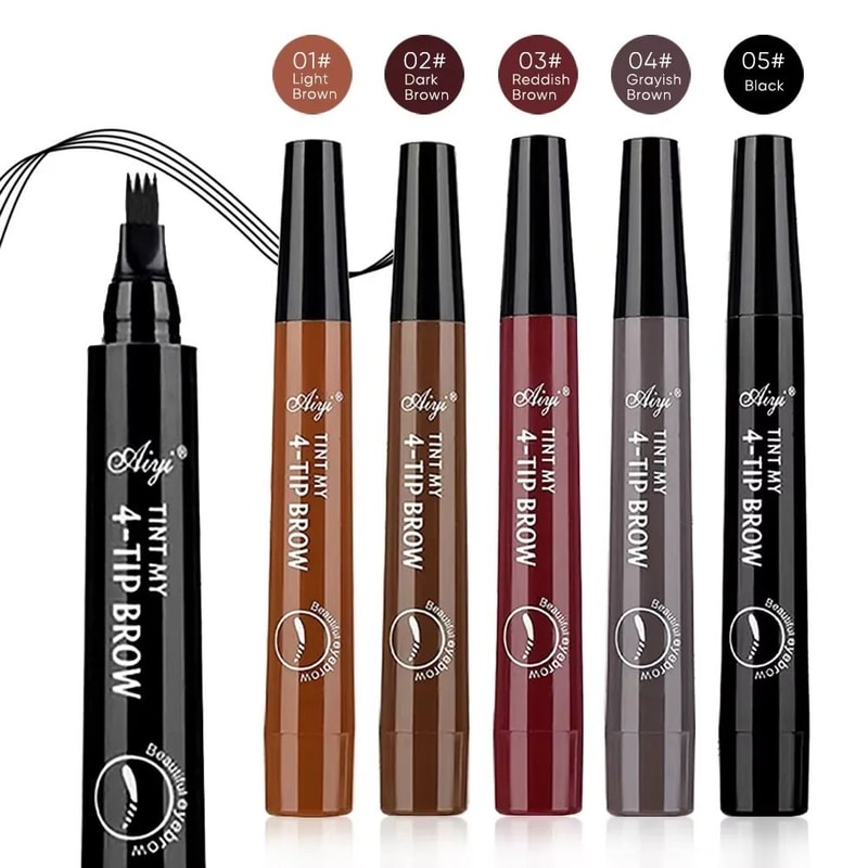 Microblading Effect Four Tip Eyebrow Pencil Long Lasting Waterproof Brow Pen 6