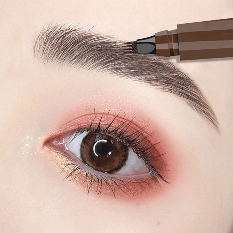 Microblading Effect Four Tip Eyebrow Pencil Long Lasting Waterproof Brow Pen 8