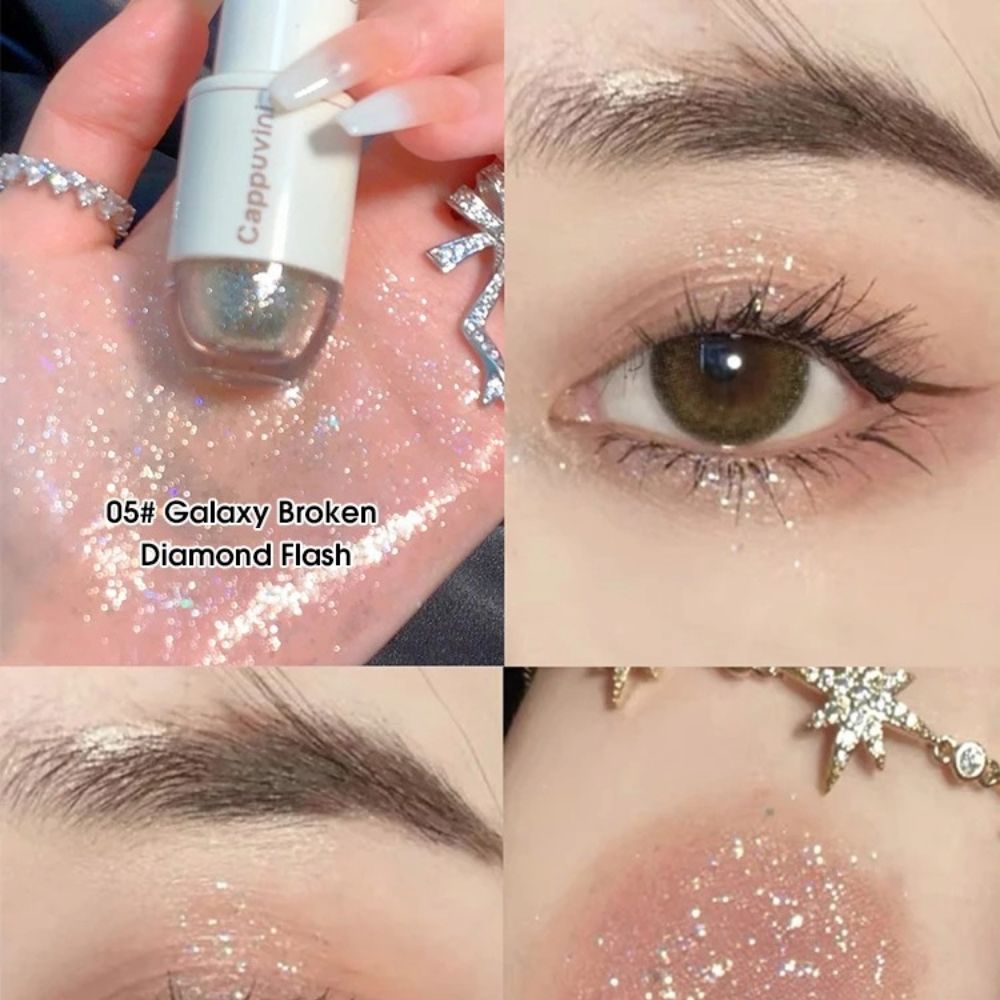 Cappuvini Star Dots Liquid Eyeshadow Pearlescent Glitter Shine 4