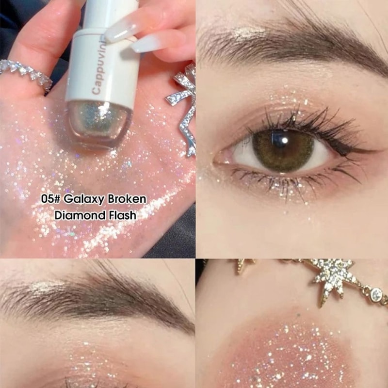 Cappuvini Star Dots Liquid Eyeshadow Pearlescent Glitter Shine 4