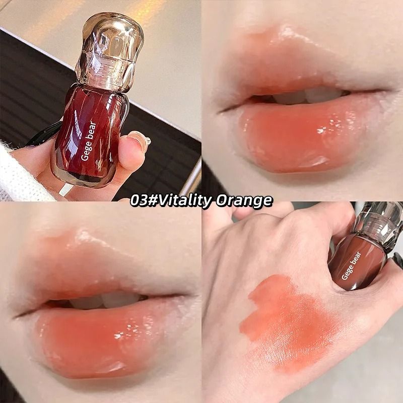 Gege Bear Crystal Gloss Lip Tint Hydrating Mirror Shine Finish 3