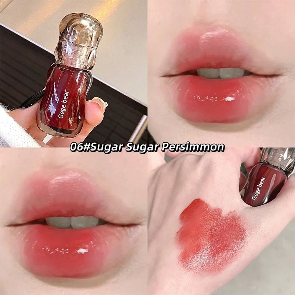 Gege Bear Crystal Gloss Lip Tint Hydrating Mirror Shine Finish 6