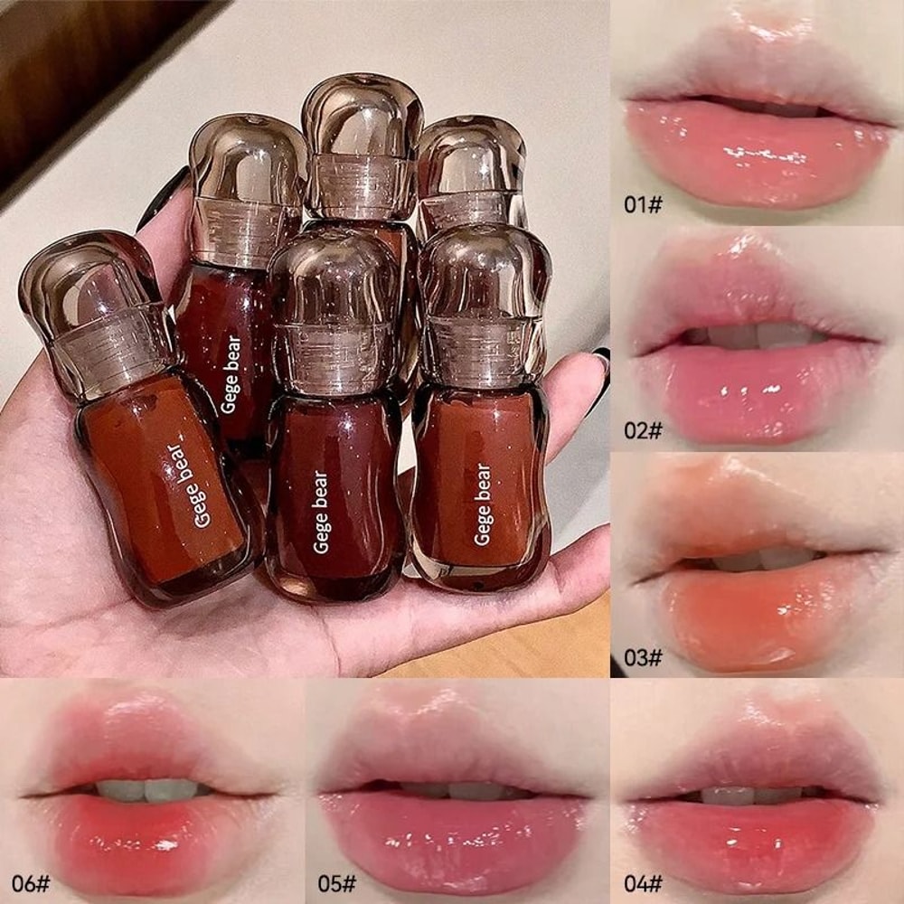 Gege Bear Crystal Gloss Lip Tint Hydrating Mirror Shine Finish 12