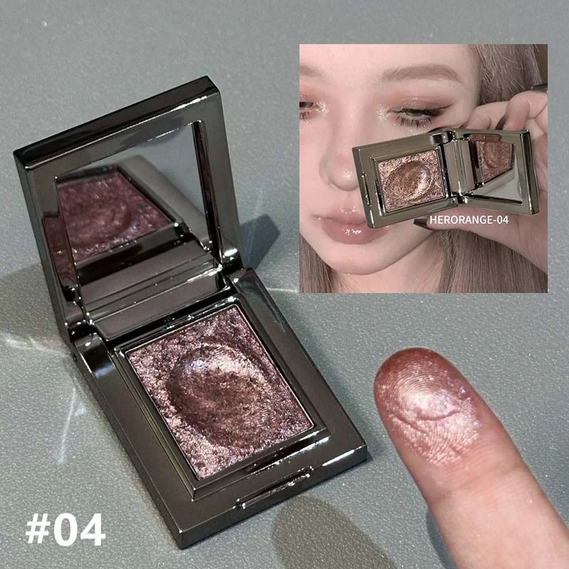 Chameleon Dark Green Eyeshadow Palette Sparkling Pearlescent Finish 4