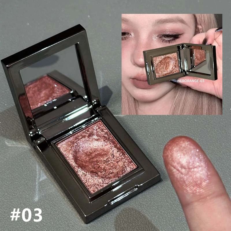 Chameleon Dark Green Eyeshadow Palette Sparkling Pearlescent Finish 3