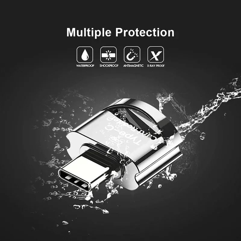 Mini USB C TF Card Reader Plug And Play OTG Adapter 4