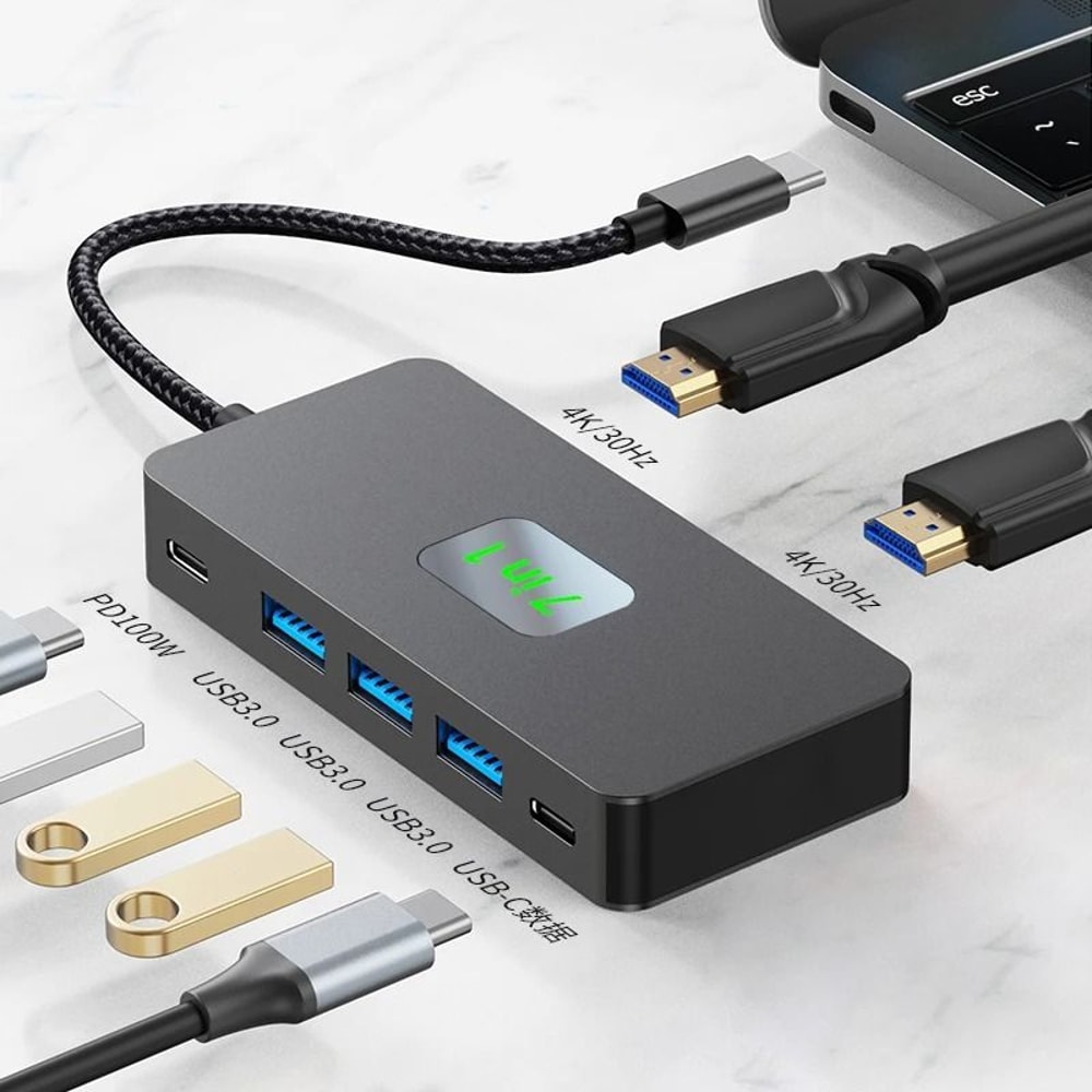 USB C 30 Multiport Docking Station With 4K HDMI VGA And Ethernet 5