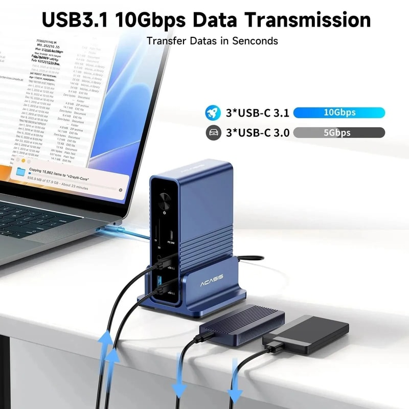 Acasis 15 In 1 USB C Docking Station With Triple 4K Display 7