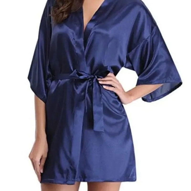 Silk Kimono Robe Satin Bridesmaid Bathrobe For Women 3