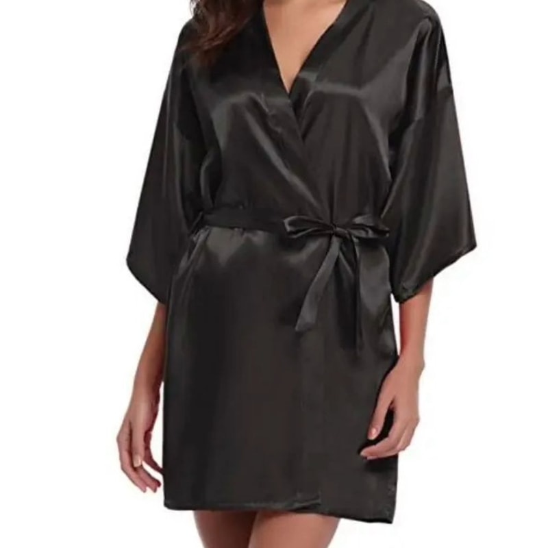 Silk Kimono Robe Satin Bridesmaid Bathrobe For Women 2