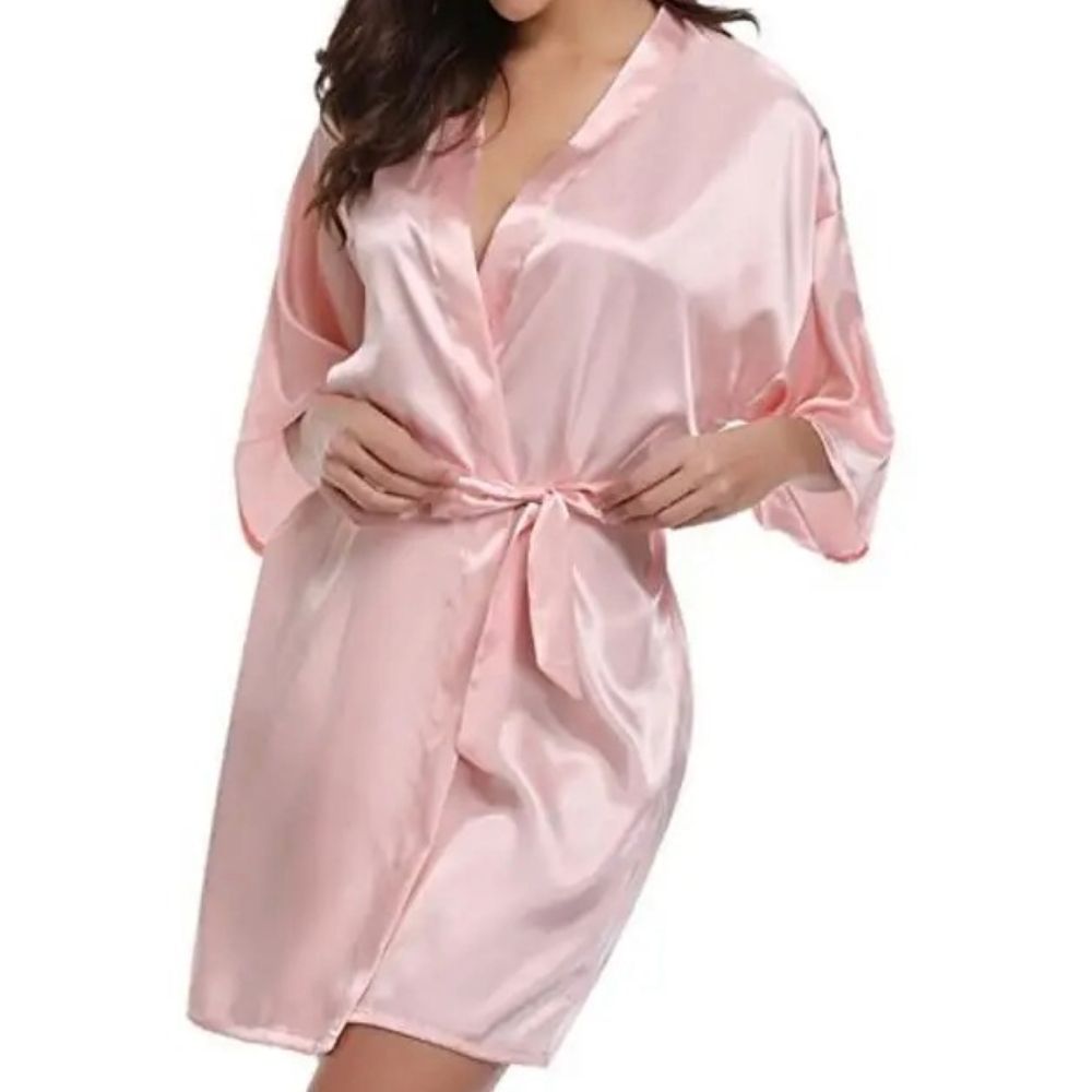 Silk Kimono Robe Satin Bridesmaid Bathrobe For Women 5
