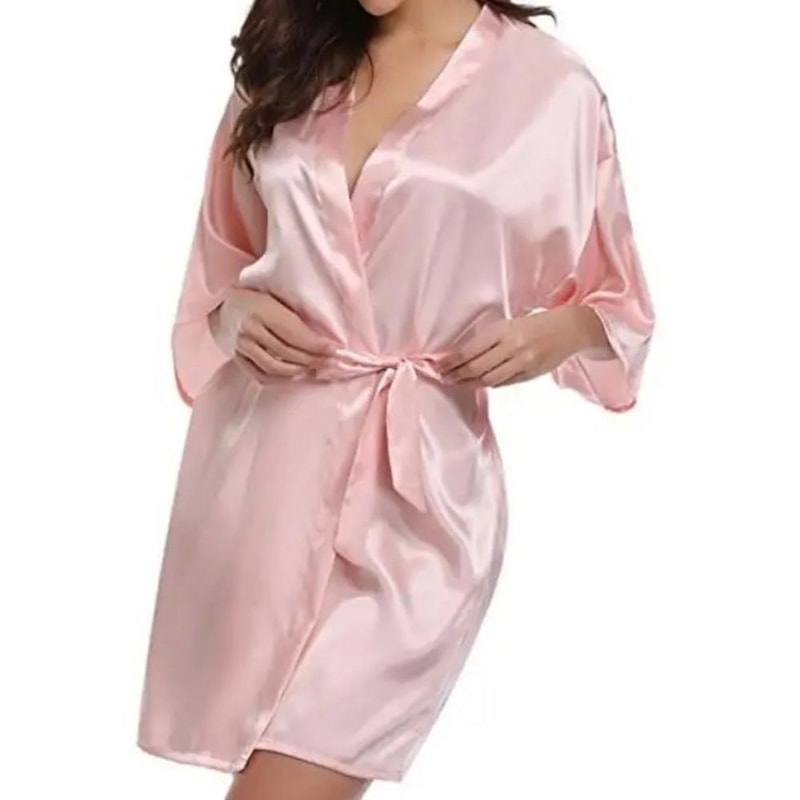 Silk Kimono Robe Satin Bridesmaid Bathrobe For Women 5