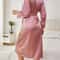 Elegant Floral Silk Robe For Women Loose Fit Long Sleeve Loungewear 0