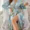 Elegant Floral Silk Robe For Women Loose Fit Long Sleeve Loungewear 3