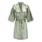 Grass Green Satin Bride And Bridesmaid Short Robe For Wedding Party 19