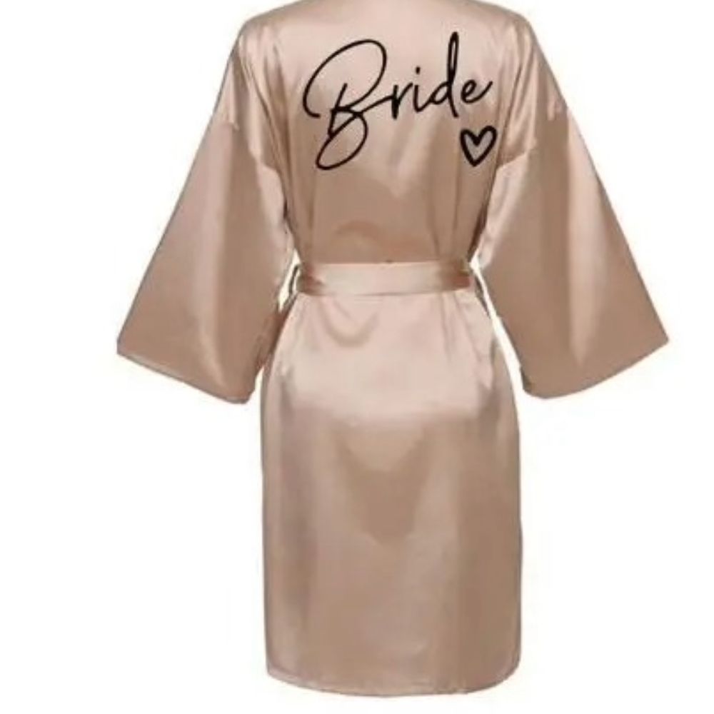 Team Bride Satin Kimono Robe For Wedding Party 2