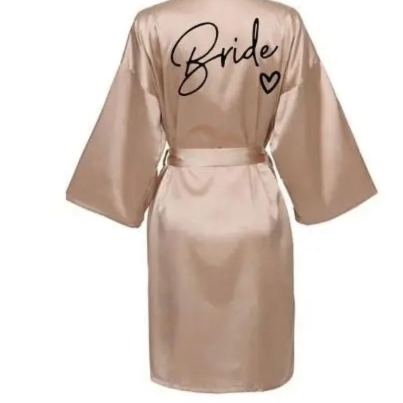 Team Bride Satin Kimono Robe For Wedding Party 2