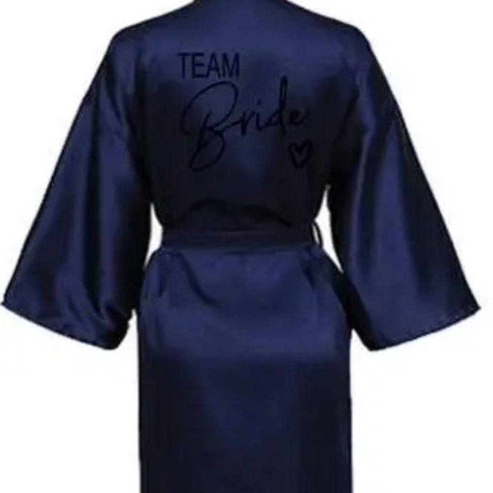 Team Bride Satin Kimono Robe For Wedding Party 8