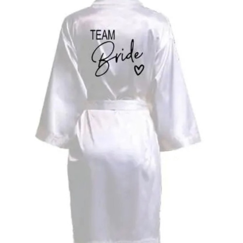 Team Bride Satin Kimono Robe For Wedding Party 6