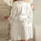 Plus Size Lace Ice Silk Nightgown Robe Soft Casual Sleepwear 1