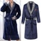 Plus Size Thick Flannel Mens Kimono Bathrobe For Autumn And Winter 10