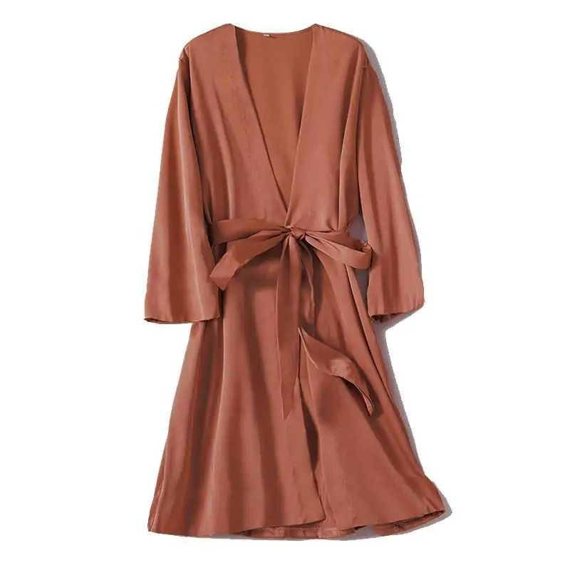 Silky Satin Bridal Kimono Robe For Women 15