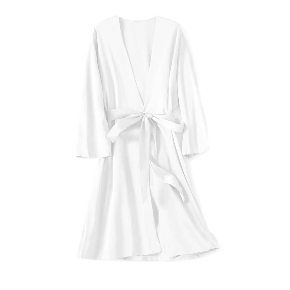 Silky Satin Bridal Kimono Robe For Women 17