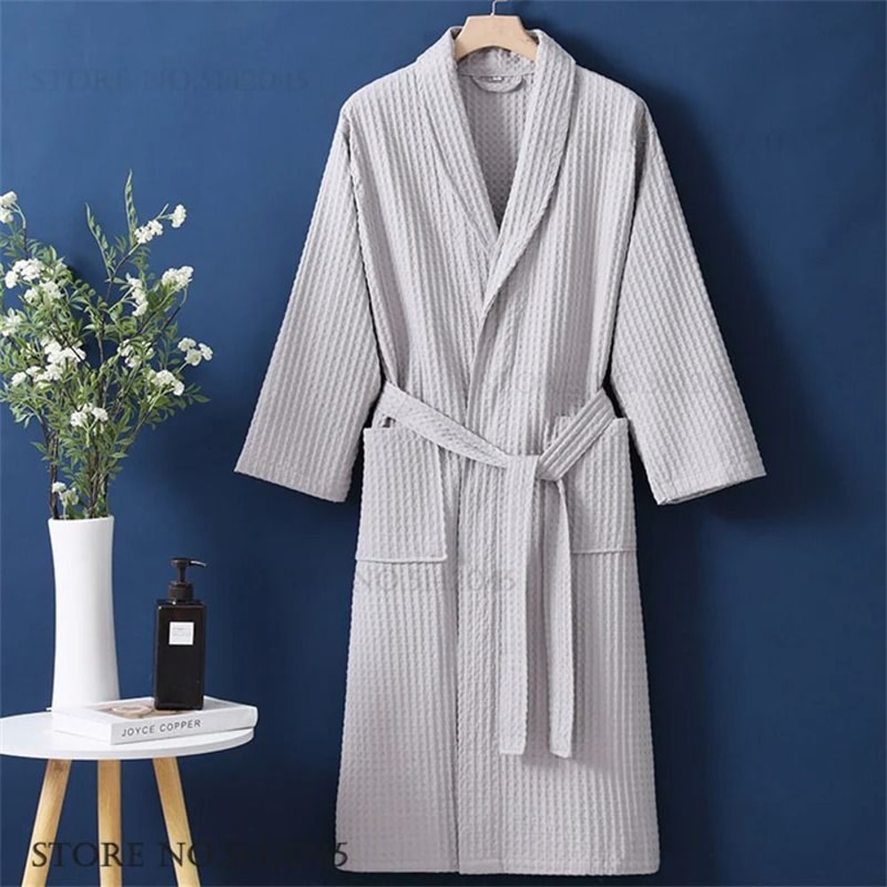 100 Percent Cotton Waffle Kimono Robe For Couples 7