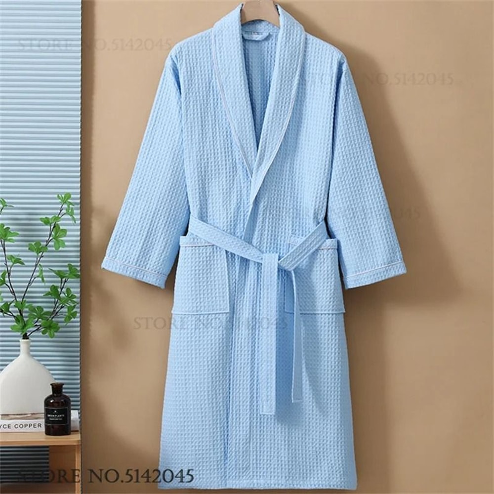 100 Percent Cotton Waffle Kimono Robe For Couples 9