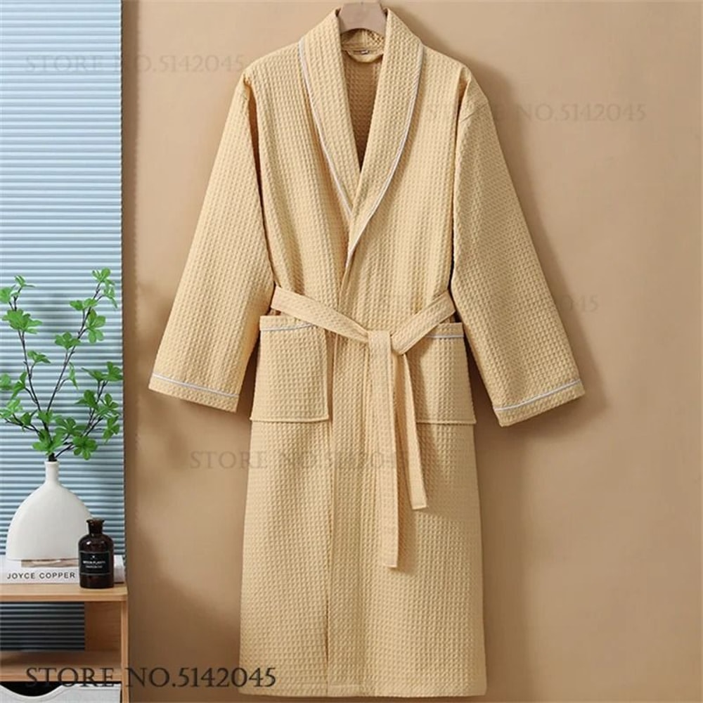 100 Percent Cotton Waffle Kimono Robe For Couples 15
