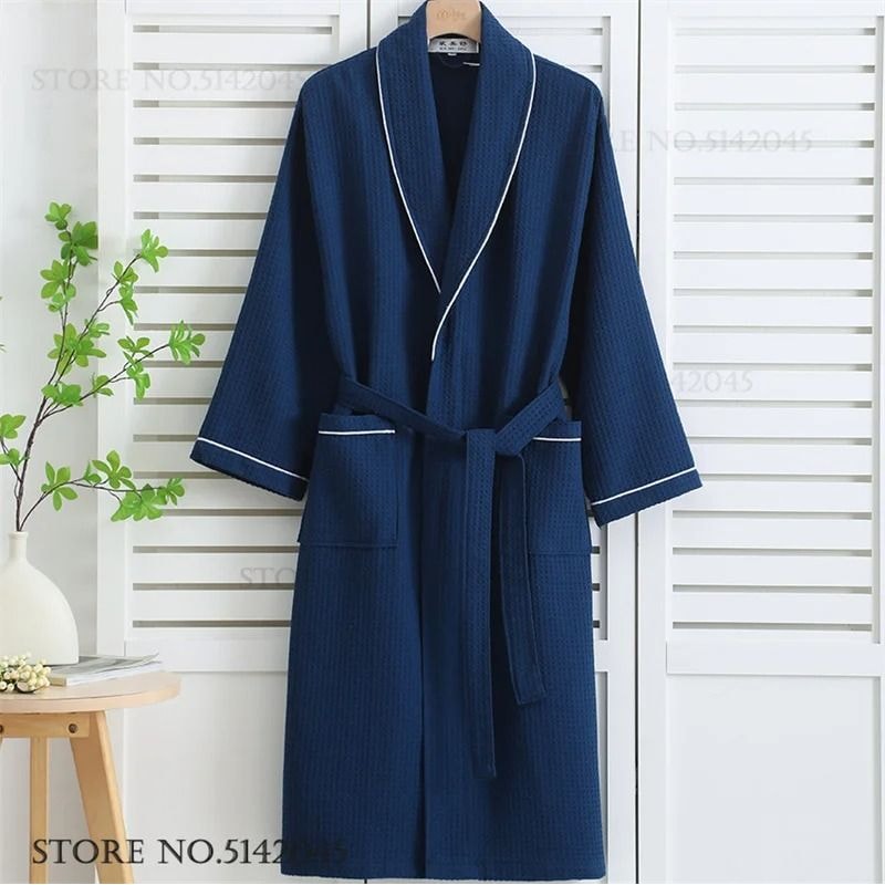 100 Percent Cotton Waffle Kimono Robe For Couples 16