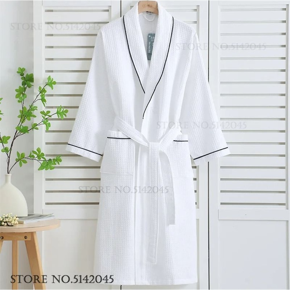 100 Percent Cotton Waffle Kimono Robe For Couples 18