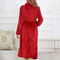 Winter Coral Fleece Long Kimono Robe Thick Warm Homewear 14