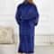 Winter Coral Fleece Long Kimono Robe Thick Warm Homewear 16