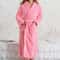 Winter Coral Fleece Long Kimono Robe Thick Warm Homewear 13