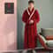 Winter Lovers Thick Flannel Couple Long Bathrobe Set 4