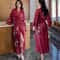 Floral Rayon Kimono Long Bathrobe For Women Spring Summer Loungewear 18