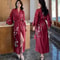 Floral Rayon Kimono Long Bathrobe For Women Spring Summer Loungewear 18
