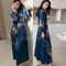 Floral Rayon Kimono Long Bathrobe For Women Spring Summer Loungewear 0