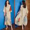 Floral Rayon Kimono Long Bathrobe For Women Spring Summer Loungewear 9