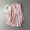 Pink Lace Satin Bridal Nightgown Kimono Bathrobe For Women 6