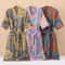 Cotton Printed Kimono Bathrobe Quick Dry Summer Home Wear 0