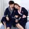Winter Thick Coral Fleece Couple Robe Plush Flannel Kimono Gown 0