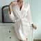 Ice Silk Lace Up Morning Gown Summer Sexy Bathrobe For Women 7