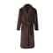 Mens Plush Flannel Winter Bathrobe Thick Lined Medium Length Home Robe 4