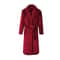 Mens Plush Flannel Winter Bathrobe Thick Lined Medium Length Home Robe 5