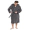 Mens Warm Hooded Velvet Jacquard Couple Winter Home Robe 5