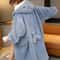Winter Shark Fleece One Piece Nightgown Hooded Flannel Pajama Robe 3