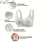 Fallsweet Seamless Front Closure Wire Free Push Up Bralette Full Coverage 11